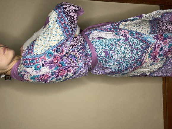 Soft Surroundings Purple Patchwork Robe - Picture 3 of 13